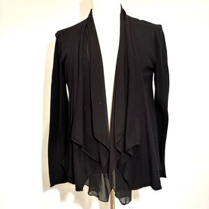 Women’s Draped Dress  with See through Elements Cardigan, Size L